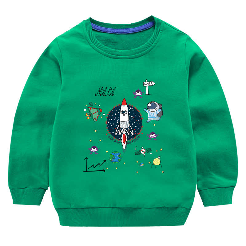 NASA Toddler Rocket Astronaut Aircraft Sweatshirt