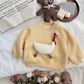 Toddler Cute Animal Fleece Lined Sweatshirt