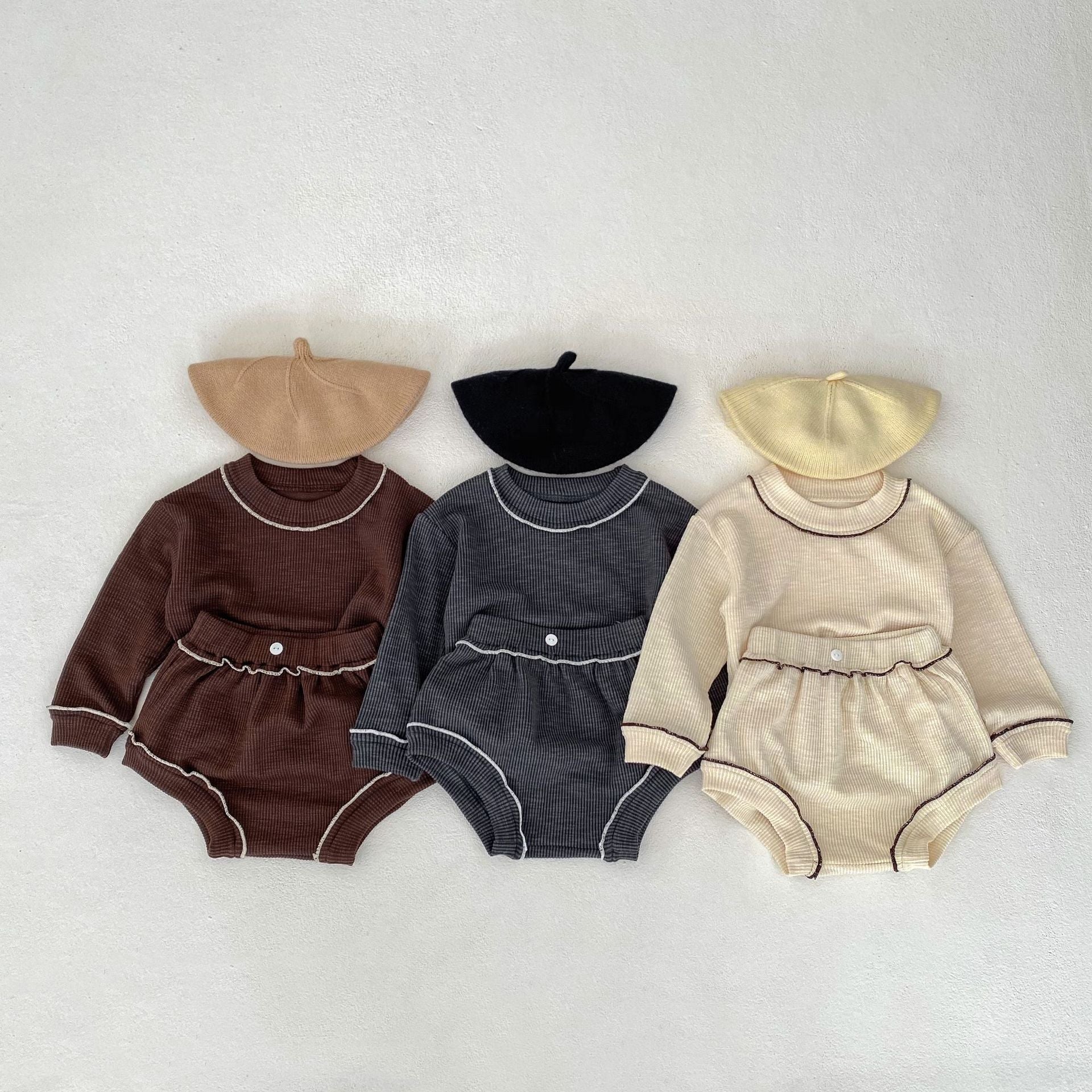 Baby 2-Piece Color Block Simple Set