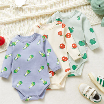 Baby Cartoon Vegetable Soft Bodysuit