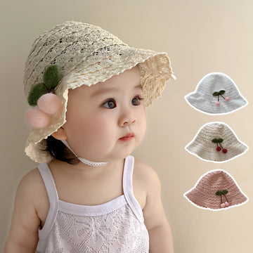 Baby Girl Cherry Bukle Hat