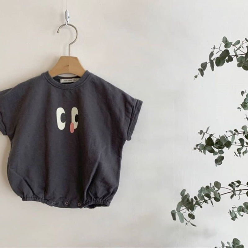 Baby Cute Eyes Crew Neck Bodysuit