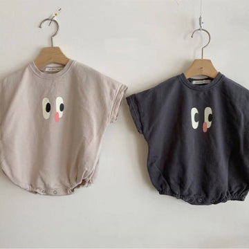 Baby Cute Eyes Crew Neck Bodysuit