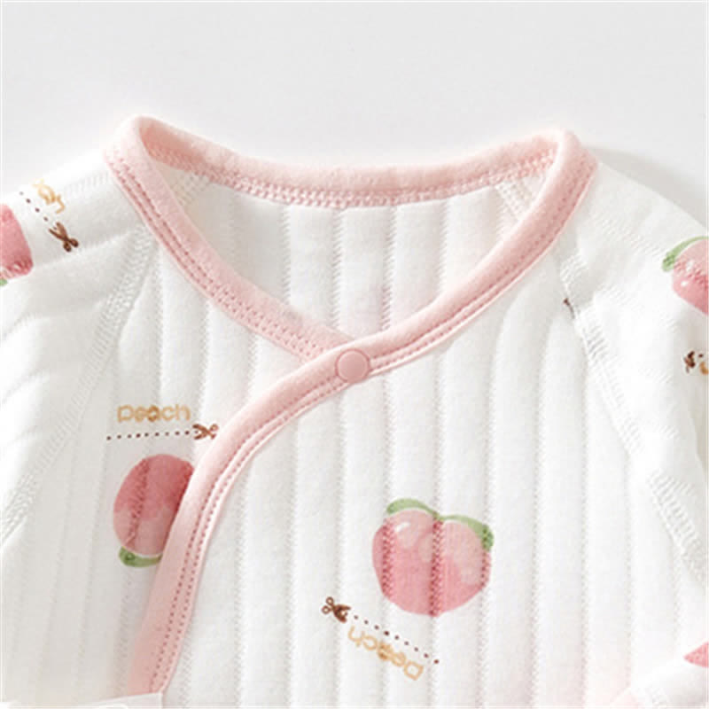 PEACH Baby Fruit Kimono Pajamas Romper