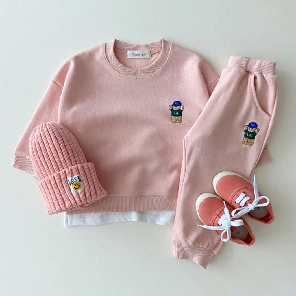 Baby Toddler Cute LA Bear Sweatshirt & Pants Set