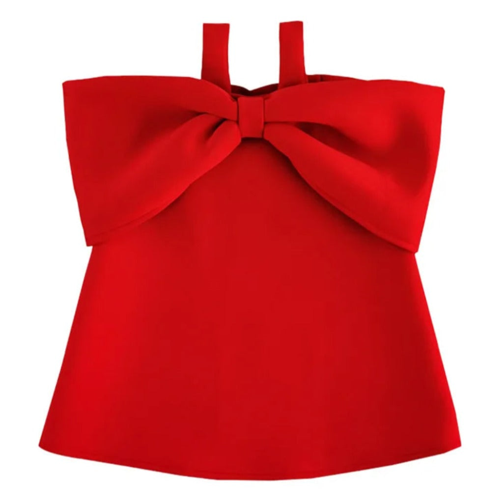 Timeless Girls' Festive Dress with Oversized Bow