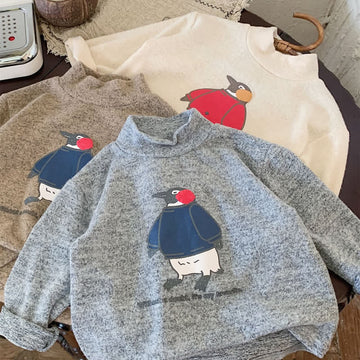 Toddler Penguin High Collar Soft T-shirt