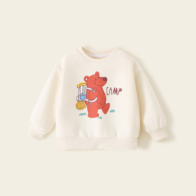 CAMP Toddler Slogan Bear Bag Sweatshirt