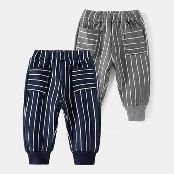 Toddler Vertical Striped Fleece Lined Jogger Pants