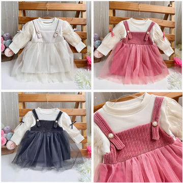 Baby Toddler Girl Fake 2pcs Tulle Dress