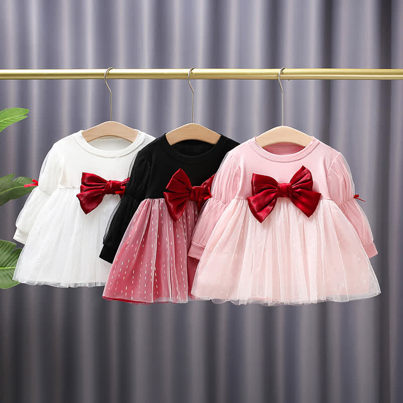 Baby Toddler Sweet Bow Tulle Dress