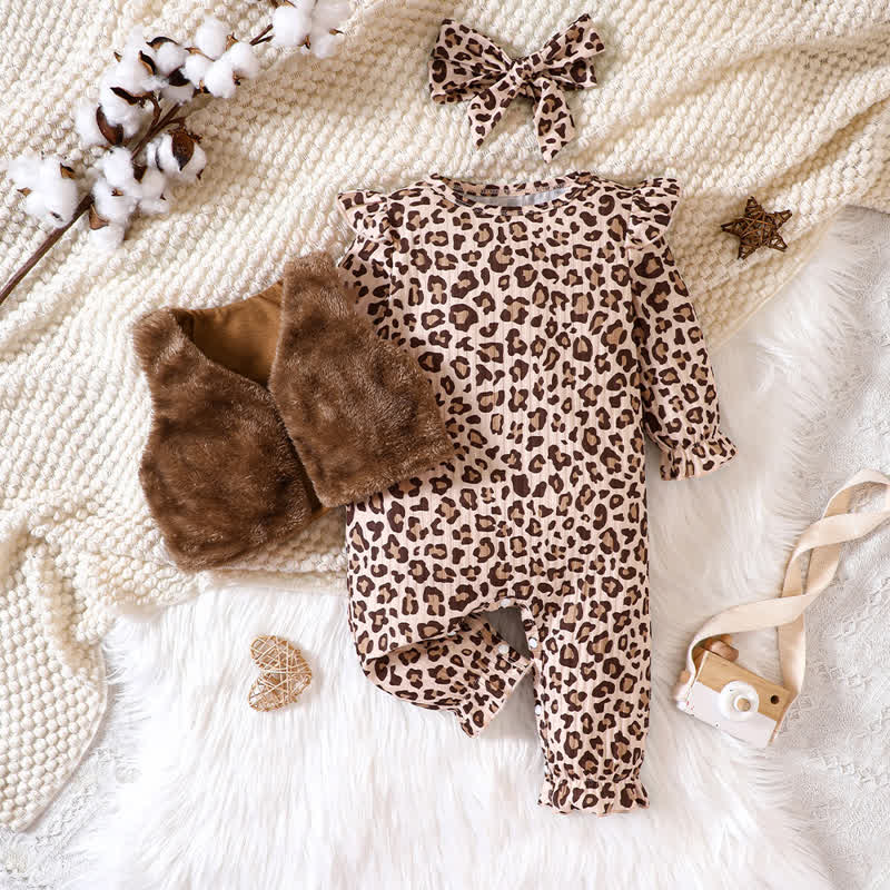 Baby 2-Piece Leopard Print Set with Headband