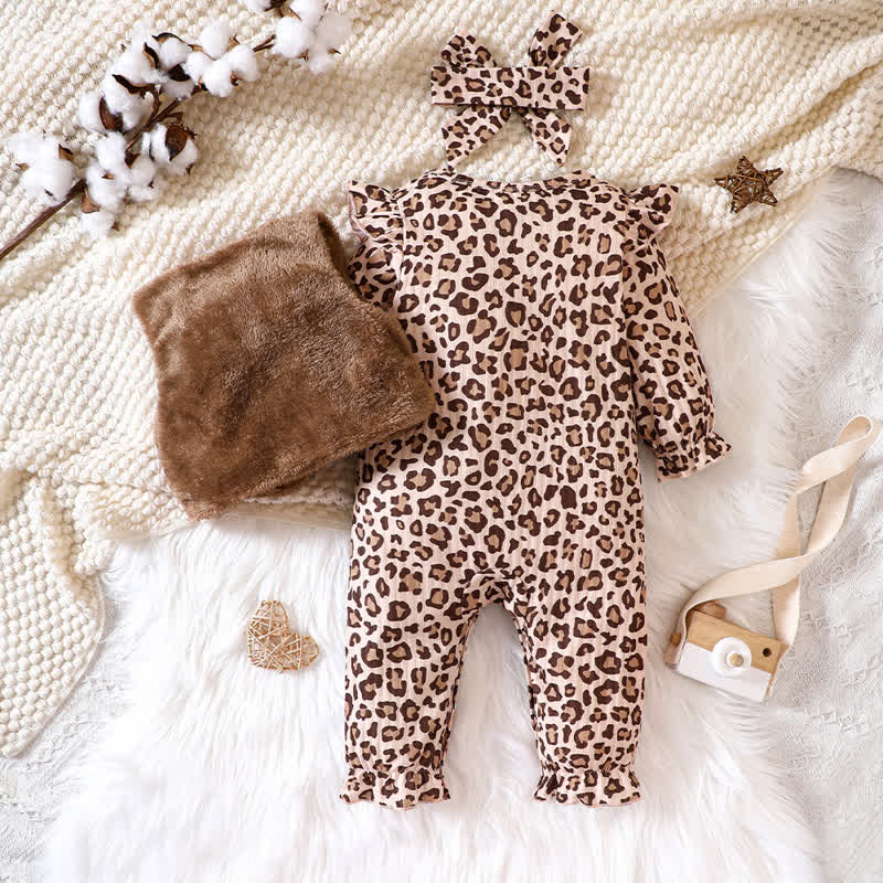 Baby 2-Piece Leopard Print Set with Headband