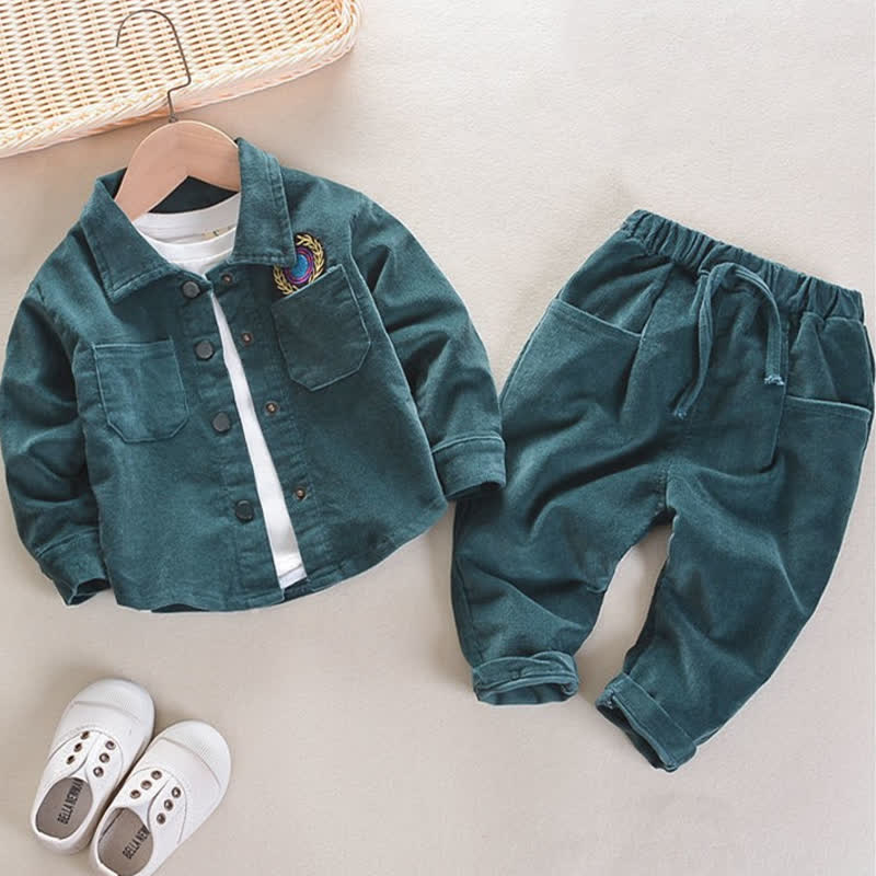 Baby Toddler 2-Piece Corduroy Polo Set