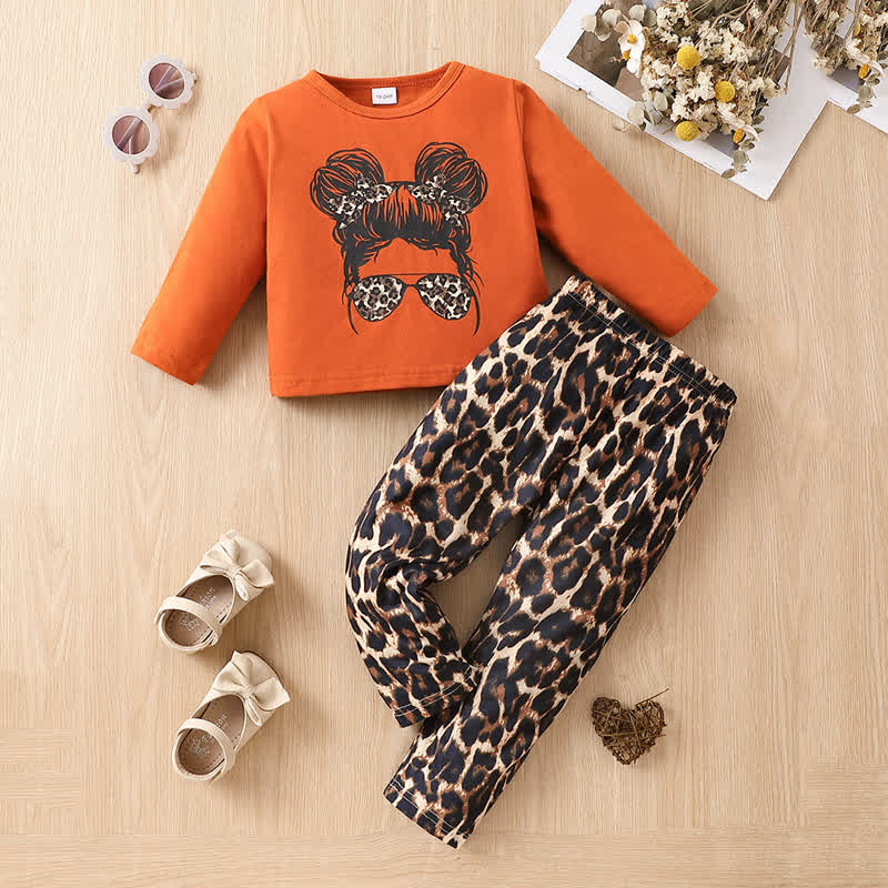 Toddler Girl 2-Piece Leopard Print Set