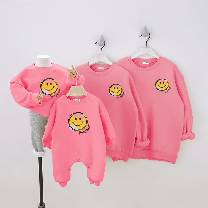 HAPPINESS Family Matching Smile Romper/Sweatshirt