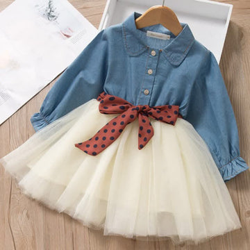 Toddler Girl Polo Denim Tulle Dress