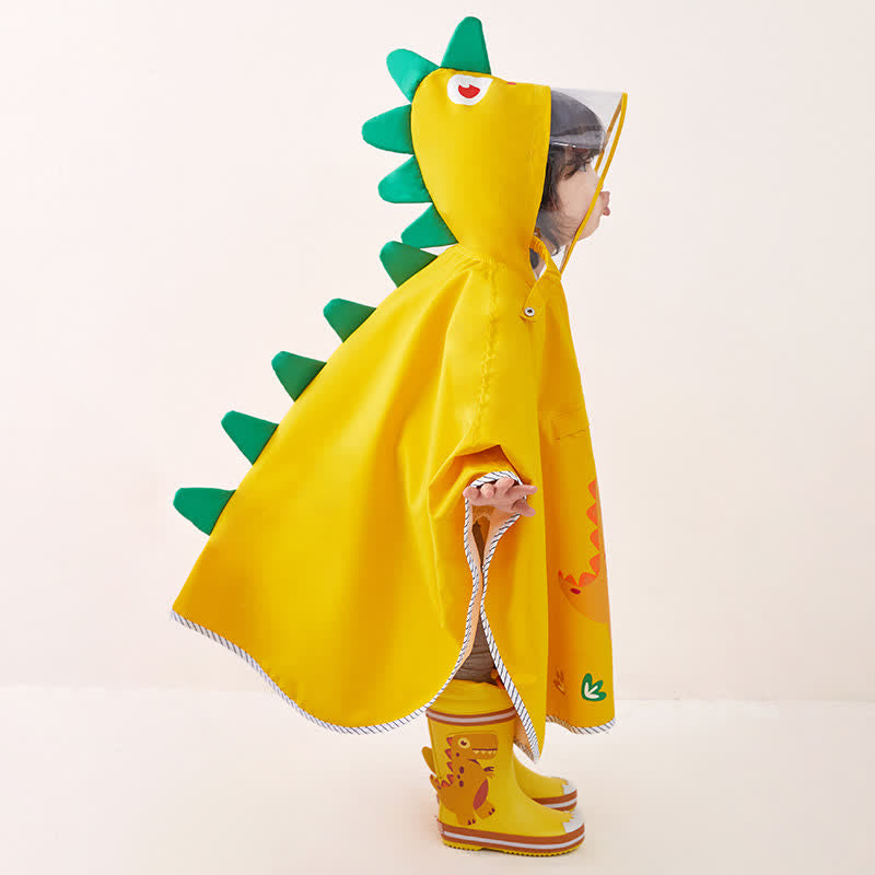 Toddler Dinosaur Hooded Cloak Raincoat