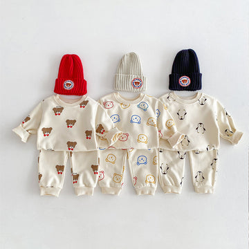 Baby 2-Piece Bear Penguin Sweatsuit Set