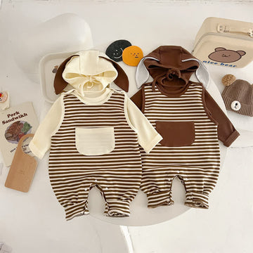 Baby 2-Piece Striped Set with Bonnet