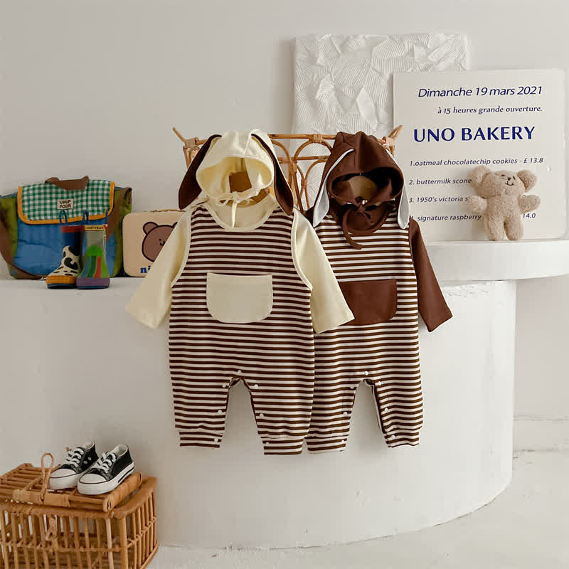 Baby 2-Piece Striped Set with Bonnet