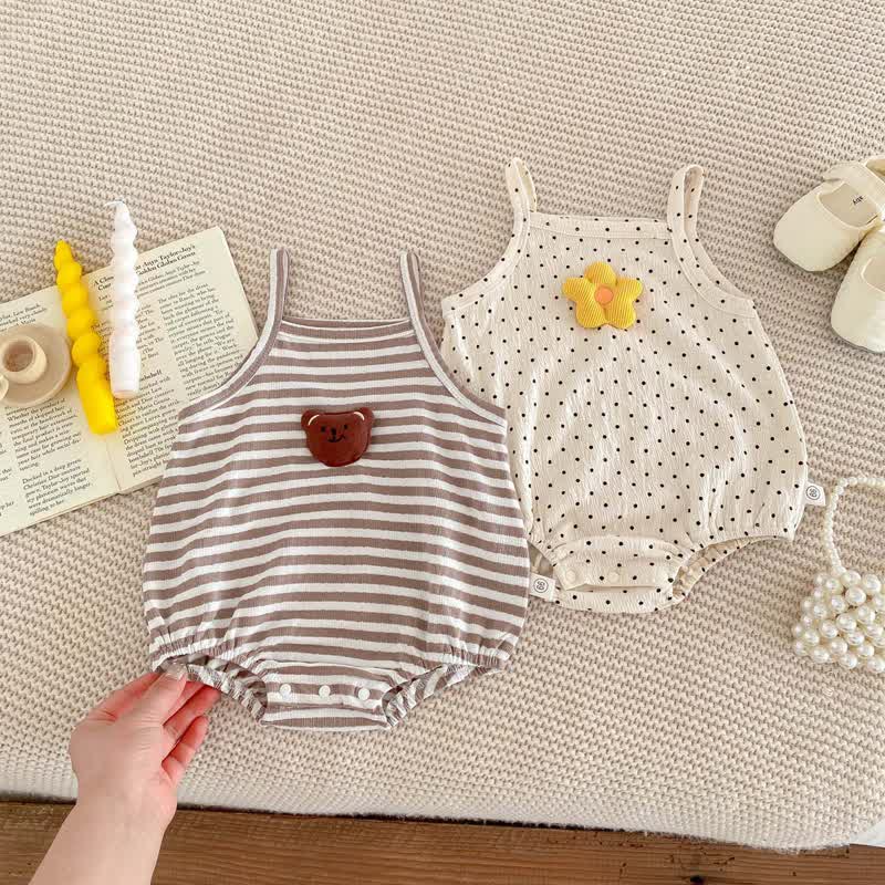 Baby 3D Bear Flower Lovely Bodysuit