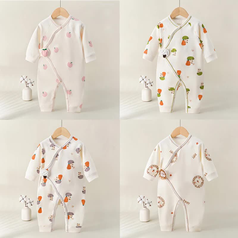 Baby Lion Mushroom Apple Romper