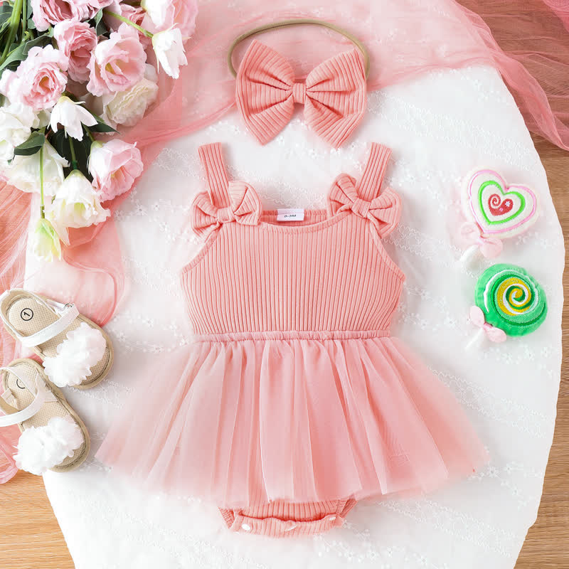 Baby Bows Bodysuit with Headband