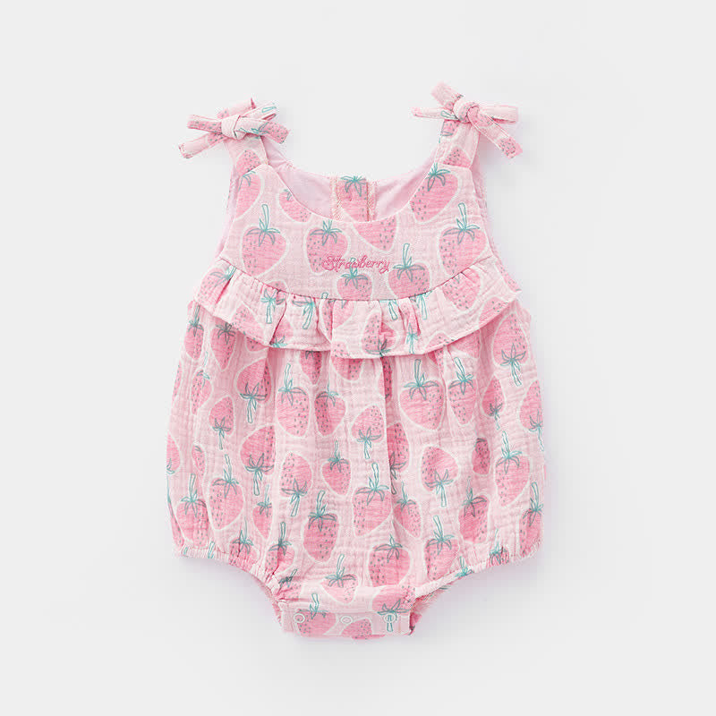 STRAWBERRY Baby Pink Lovely Suspenders Bodysuit