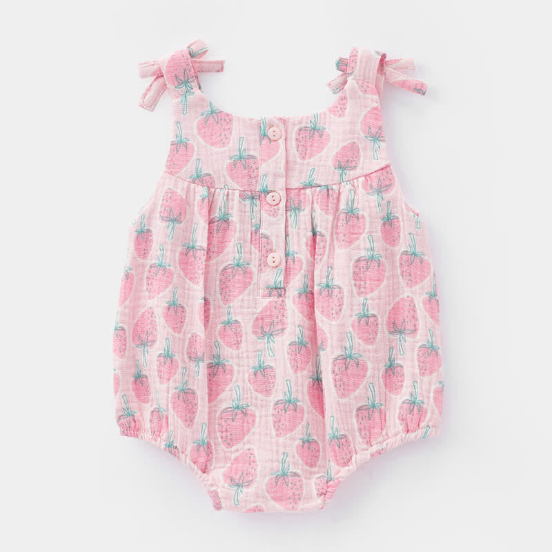 STRAWBERRY Baby Pink Lovely Suspenders Bodysuit