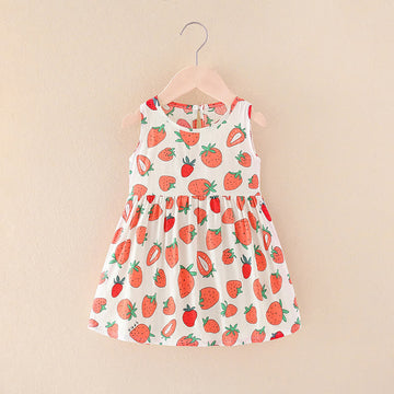 Toddler Girl Strawberry Sleeveless Dress