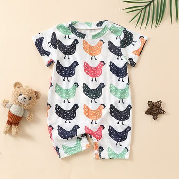 Baby Multicolor Chicken Lovely Romper