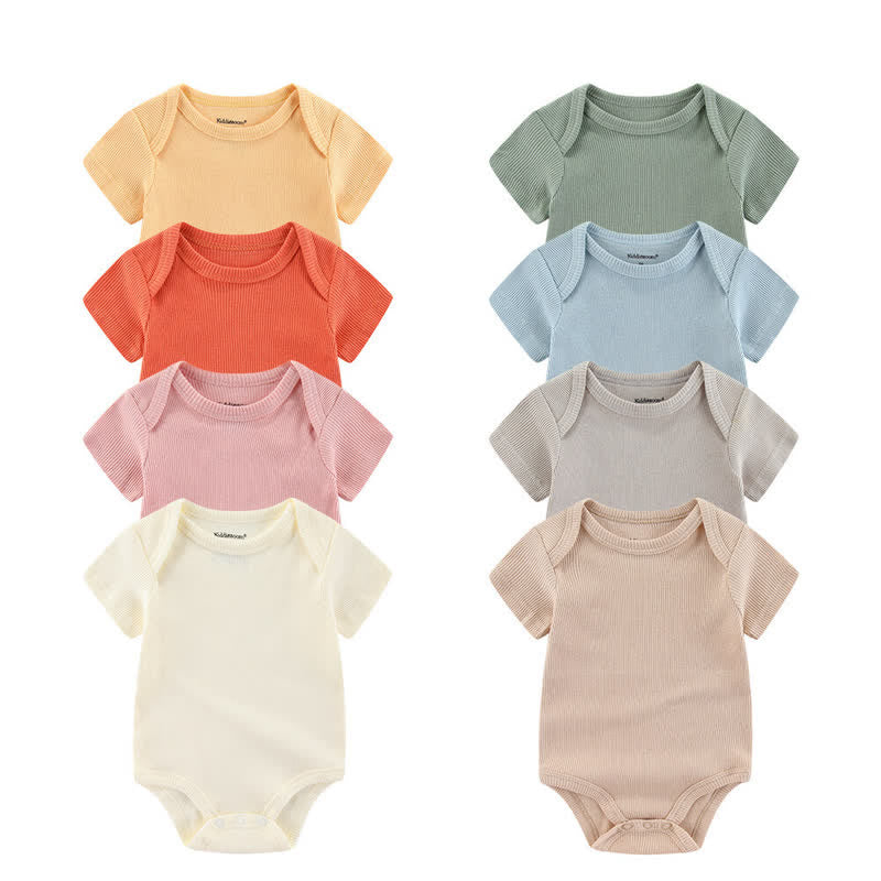 Baby Solid Color Soft Ribbed Bodysuit