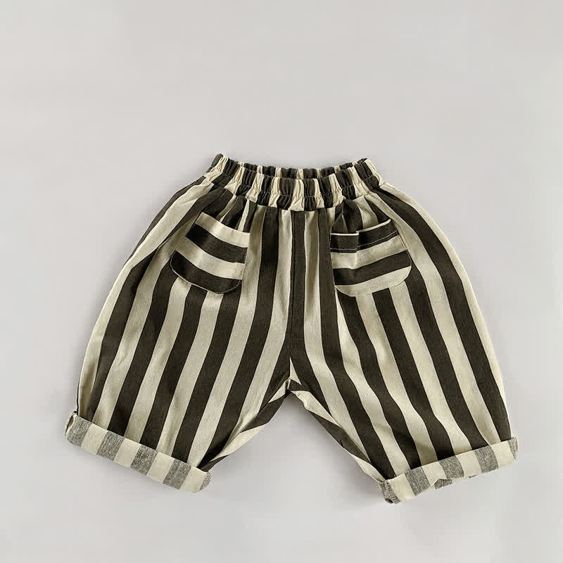 Toddler Boy Vertical Striped Loose Pants