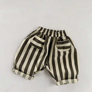 Toddler Boy Vertical Striped Loose Pants