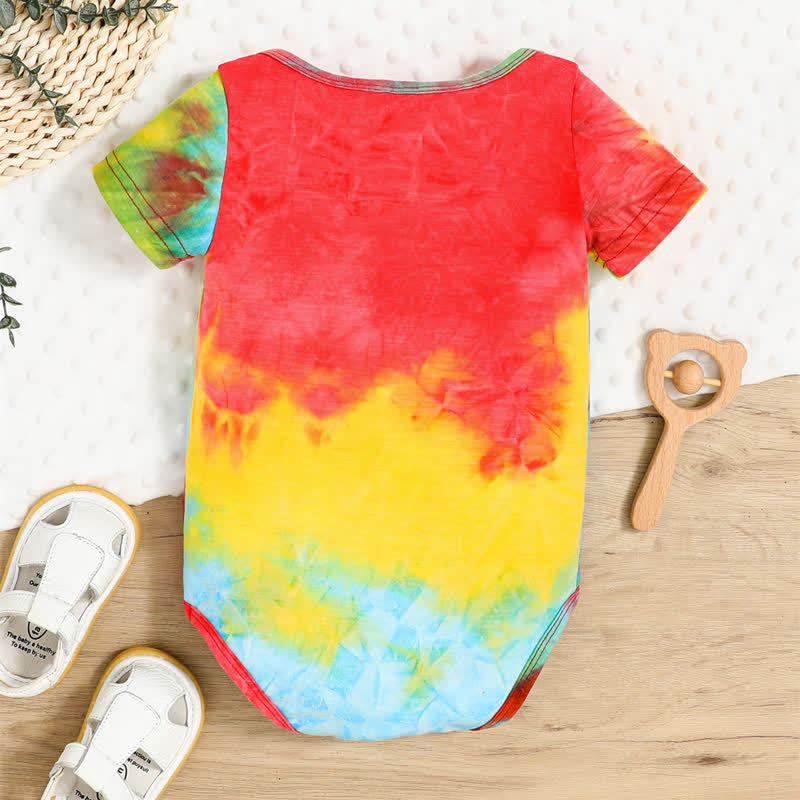 LITTLE SISTER Baby Tie-dye Multicolor Bodysuit