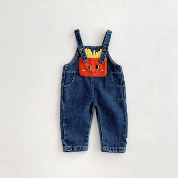 Baby Chips Denim Pocket Blue Overalls