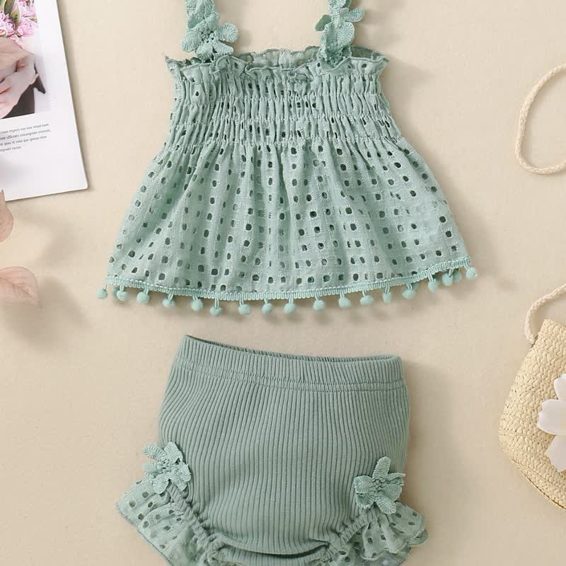 Baby 2-Piece Hollow Out Lace Set