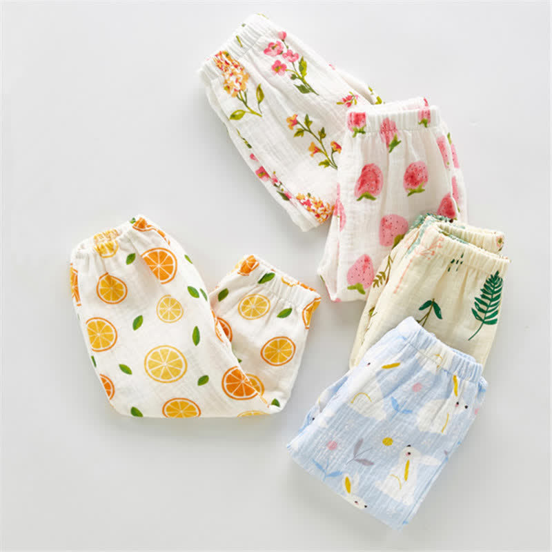 Baby Strawberry Animal Flower Orange Pants