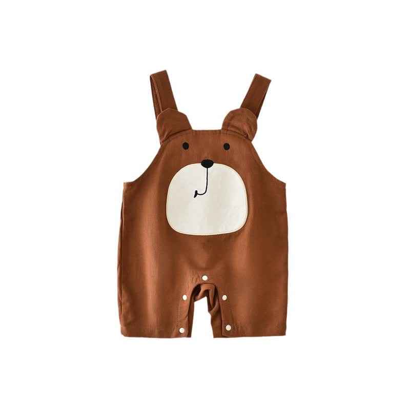 Baby Lovely Bear Brown Overalls