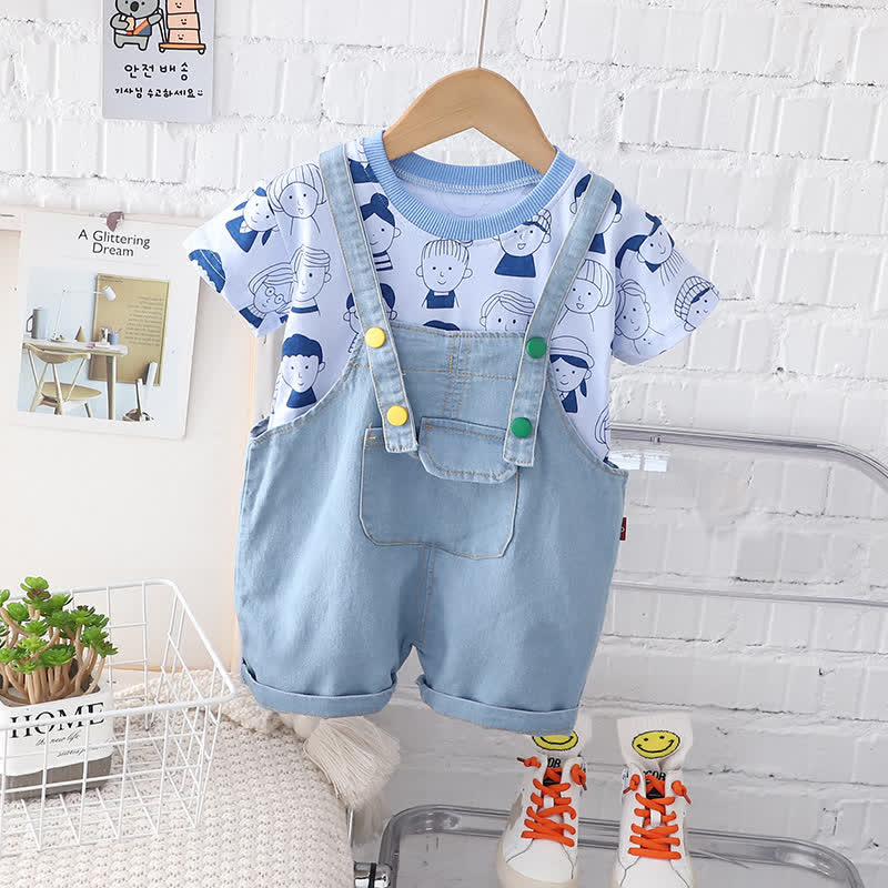 Baby Toddler 2-Piece Angel Denim Set