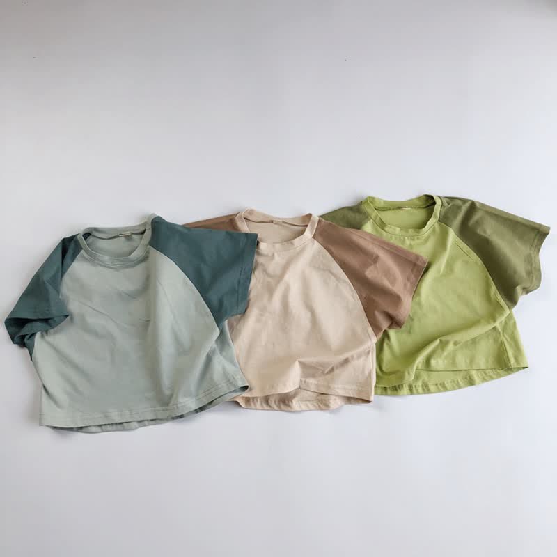 Toddler Contrast Sleeves Color Block T-shirt