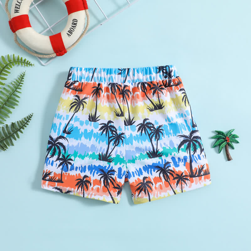 Baby Boy Coconut Tree Colorful Swimwear