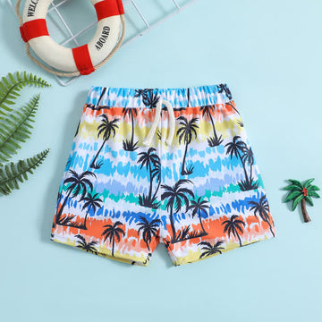 Baby Boy Coconut Tree Colorful Swimwear