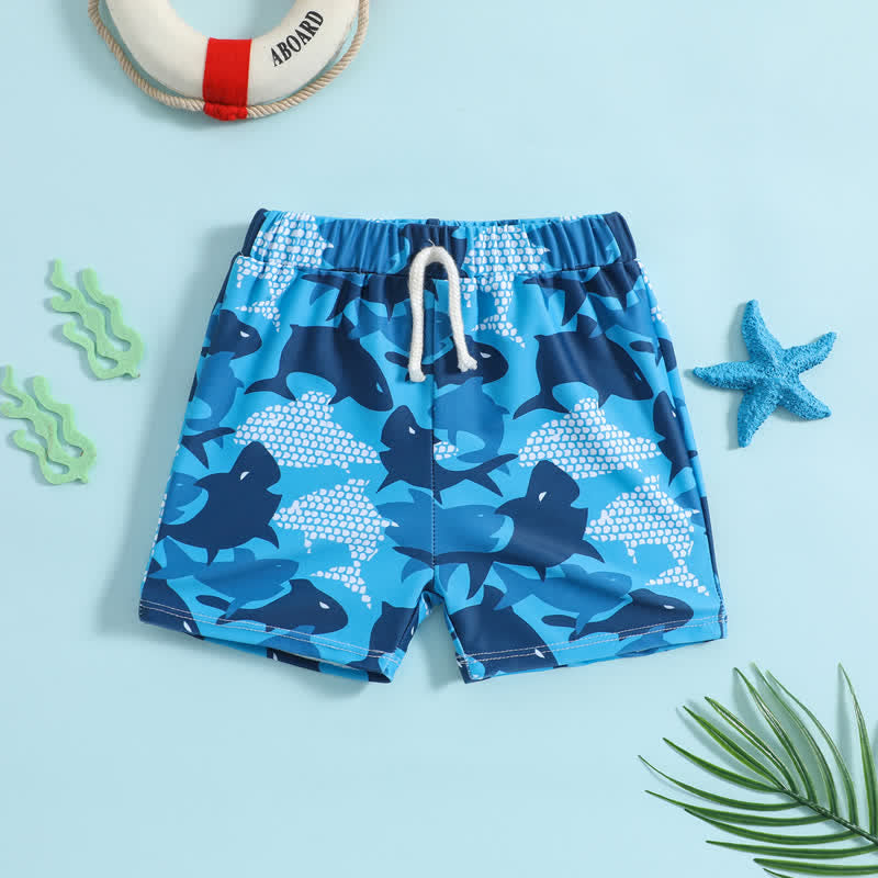 Baby Boy Shark Blue Swimwear