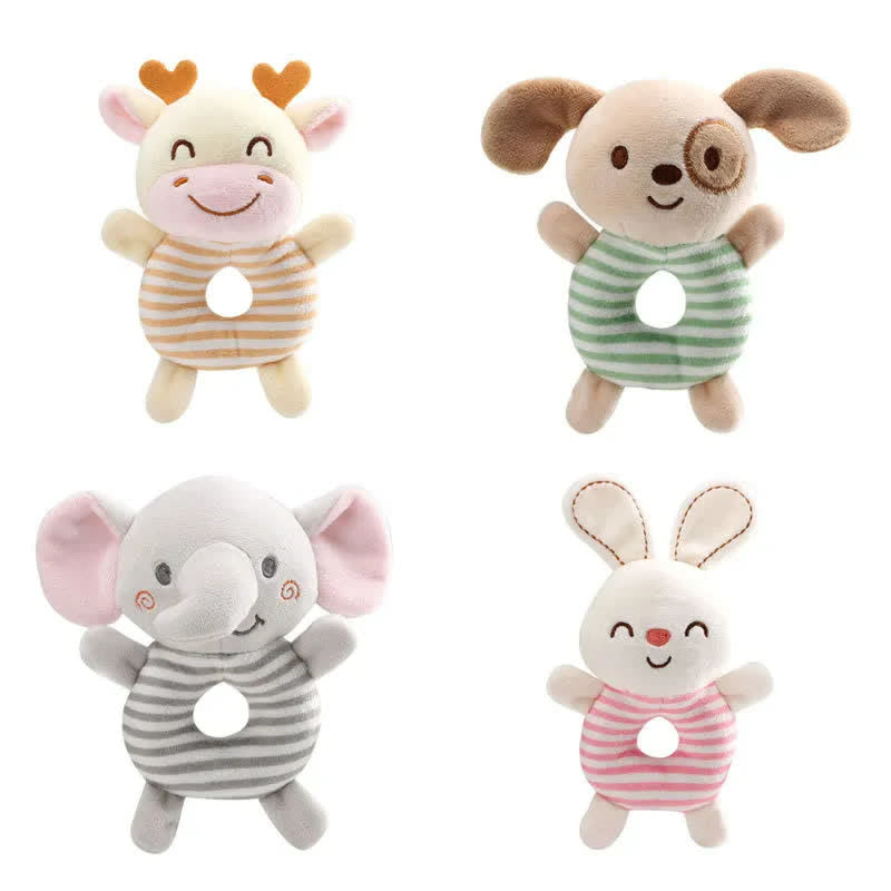 Baby Plush Cartoon Animals Rattle Toys