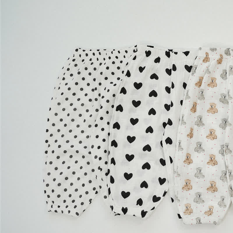 Toddler Dots Bear Heart Jogger Pants