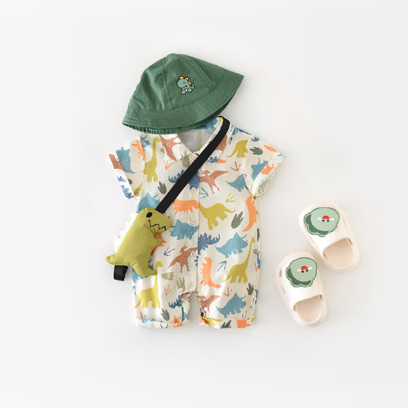 Baby Polo Dinosaur Romper with Doll