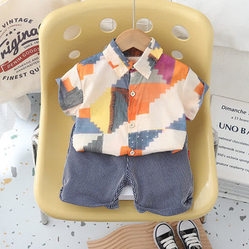 Baby Boy 2-Piece Polo Striped Set