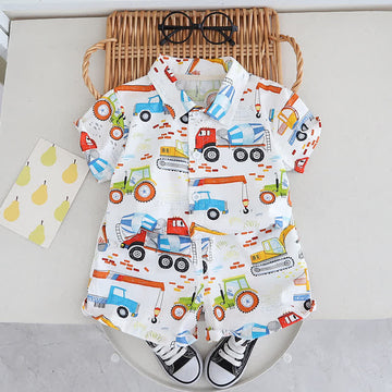 Baby Boy 2-Piece Cartoon Car Set